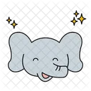 Elephant Happy Smile Icon