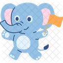 Blue Cute Animal Icon