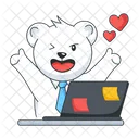 Happy Employee Happy Teddy Happy Bear Icon