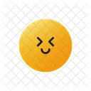 Happy Expression With Closed Eyes Emoji Emotion Icon