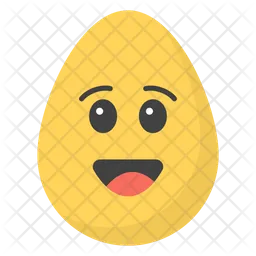 Happy Face Egg Emoji Icon
