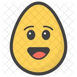 Happy Face Egg Emoji Icon