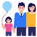 Happy Family Mom Dad Parents Icon