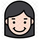 Happy Girl Smile Girl Face Icon