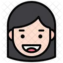 Happy Girl Smile Girl Face Icon