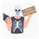 Halloween Skeleton Happy Halloween Skeleton Costume Icon