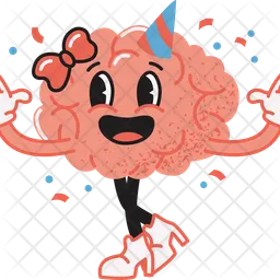 Happy healthy brain  Icon