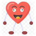 Cartoon Heart Happy Heart Heart Emoji Icon