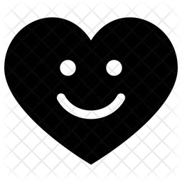Happy Heart Icon - Download in Glyph Style