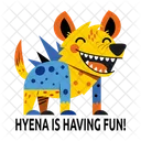 Happy Hyena Laughing Animal Icon