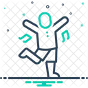 Happy Fain Cheerful Glad Hilarious Dance Enjoy Pleasure Enjoyment Cheering Child Baby Playful Deligh Icon