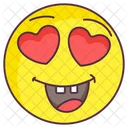 Happy Love Emoji Goofy Expression Emotag Icon