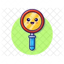 Happy Magnifying Glass  Icon