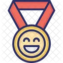 Happy Interaction Medal Icon