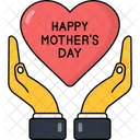 Happy Mothers Day Mother Day Heart Icon