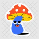 Happy Mushroom Mushroom Emoji Cute Toadstool Icon