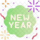 Happy New Year Confetti Popper Icon