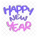 Letters Happy New Year New Year Icon