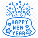 Happy New Year Banner Icon