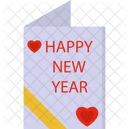 Happy new year card  Icon