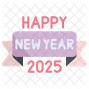 Happy New Year 2025 Icon