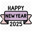 Happy New Year Calendar Time Icon