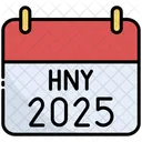 Happy New Year Calendar Time Icon