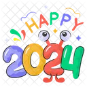 Happy New Year 2024 Icon