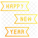 Happy New Year Text Icon