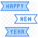 Happy New Year Text Icon