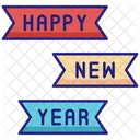 Happy New Year Text Icon