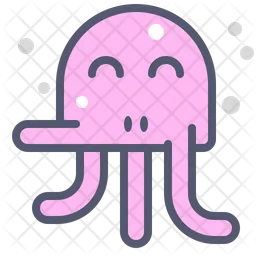 Happy octopus Emoji Icon