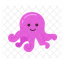 Happy octopus underwater fantasy  Icon