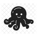 Octopus Cartoon Sea Creature Octopus Smiling Icon