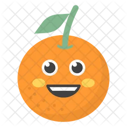 Happy Orange Emoji Icon