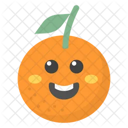 Happy Orange Emoji Icon