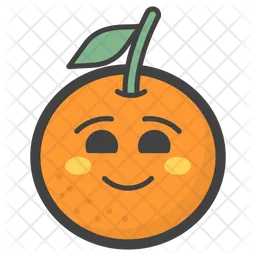Happy Orange Emoji Icon