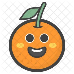 Happy Orange Face Emoji Icon