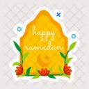 Happy Ramadan Ramadan Blessing Ramadan Typography Icon