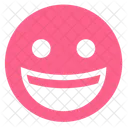 Pink Glyph Happy Icon