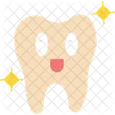幸せそうな笑顔の歯  アイコン