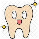 幸せそうな笑顔の歯  アイコン