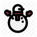 Happy Snowman Christmas Xmas Icon