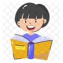 Happy Student Reading Icon