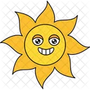 Happy Sun Happy Face Sun Emoji Icon