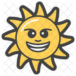 Happy Sunshine Emoji Icon