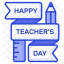 Happy Teachers Day Education Icon