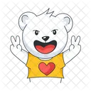 Happy Teddy Happy Bear Love Teddy Icône