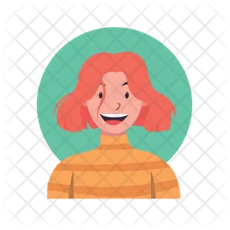 Happy Teenage Girl Emoji Icon