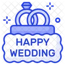 Happy Wedding Rings Icon